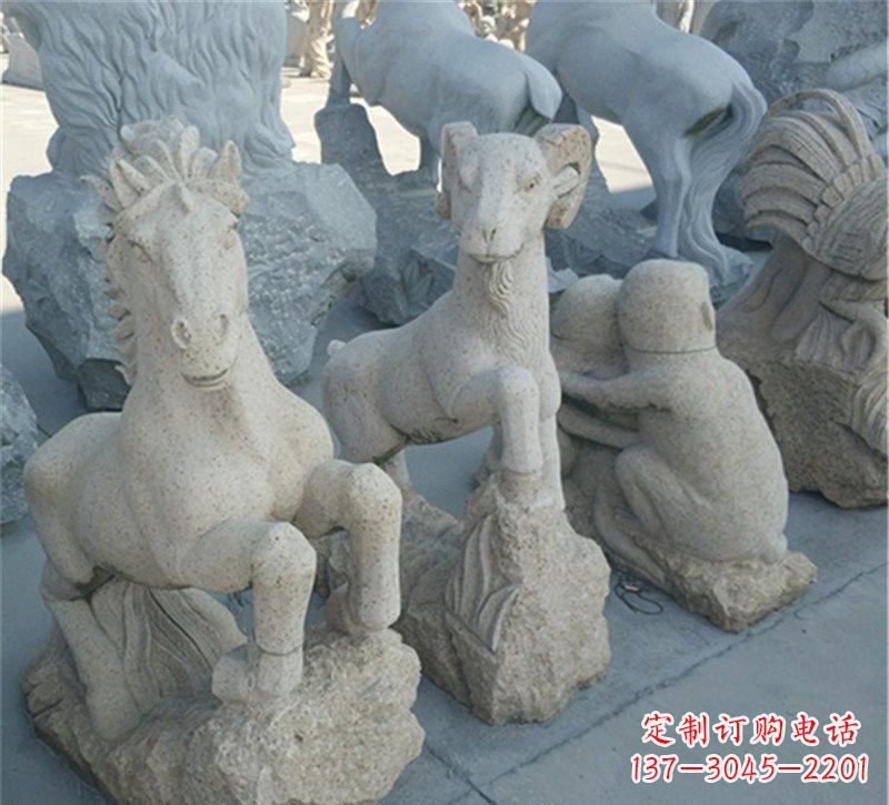 贵州大理石公园动物雕塑