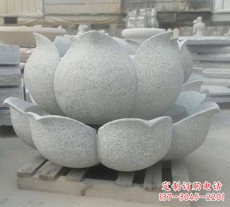 贵州高雅精美的大理石公园莲花喷泉雕塑