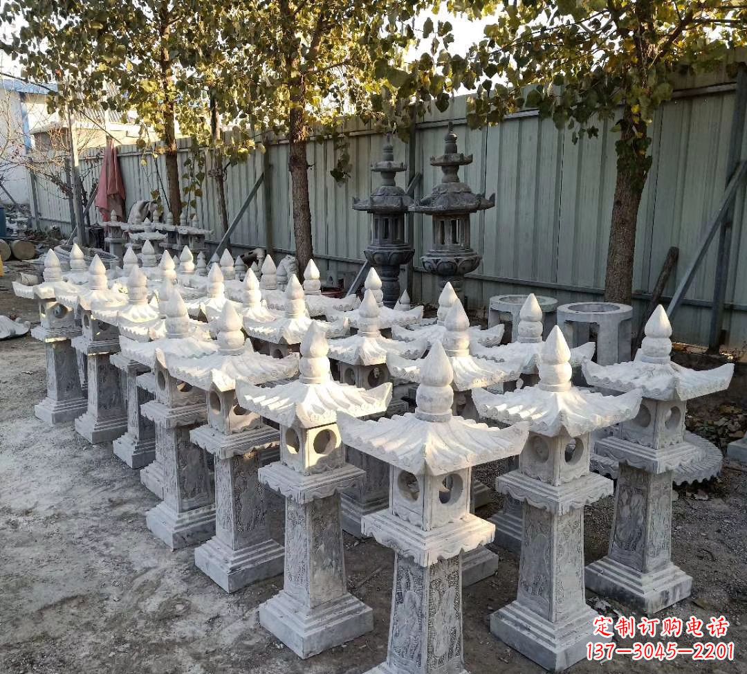贵州优雅摩登,大理石公园石灯雕塑