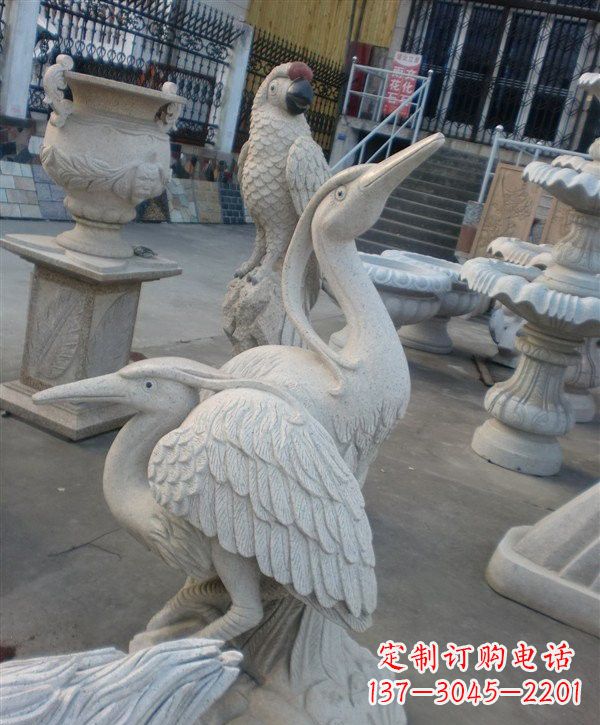 贵州中领雕塑仙鹤石雕