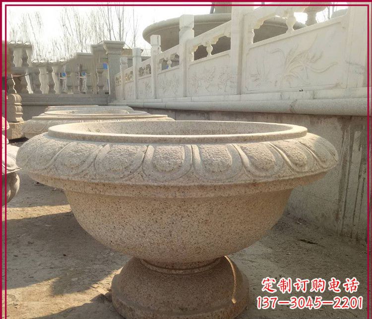贵州大理石花盆雕塑