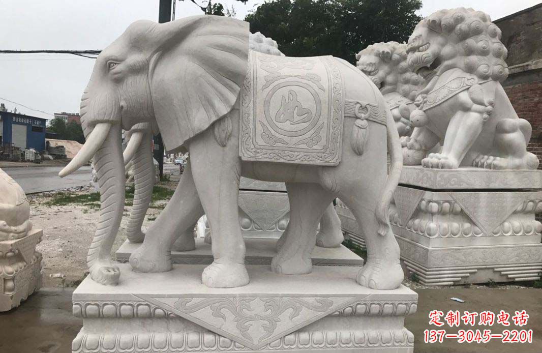 贵州大理石大象雕塑