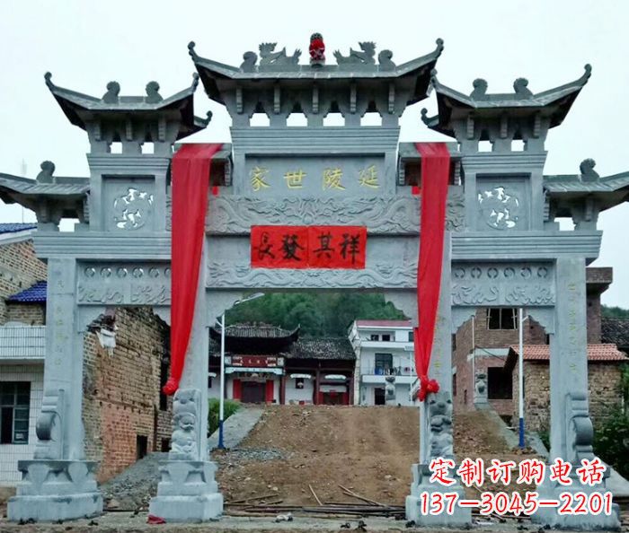 贵州精美大理石牌坊雕塑