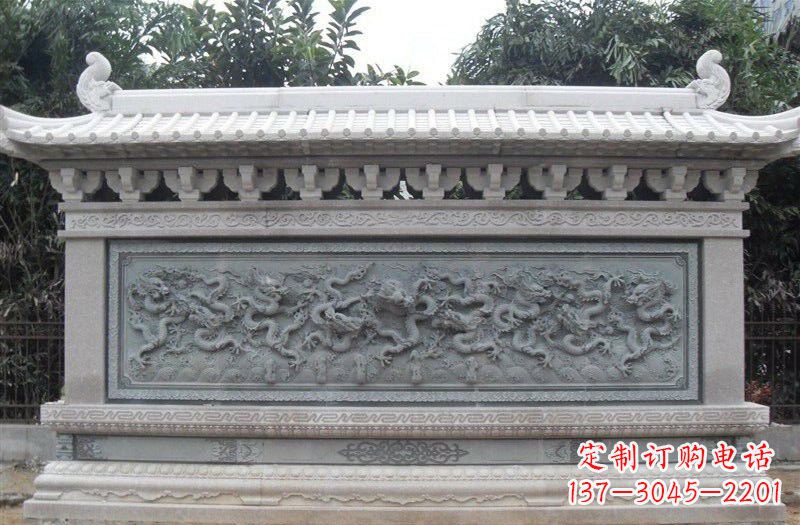 贵州大理石九龙壁雕塑