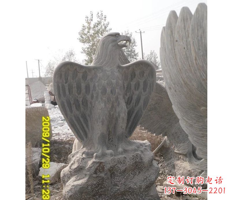贵州大理石老鹰雕塑,高贵雄威气势