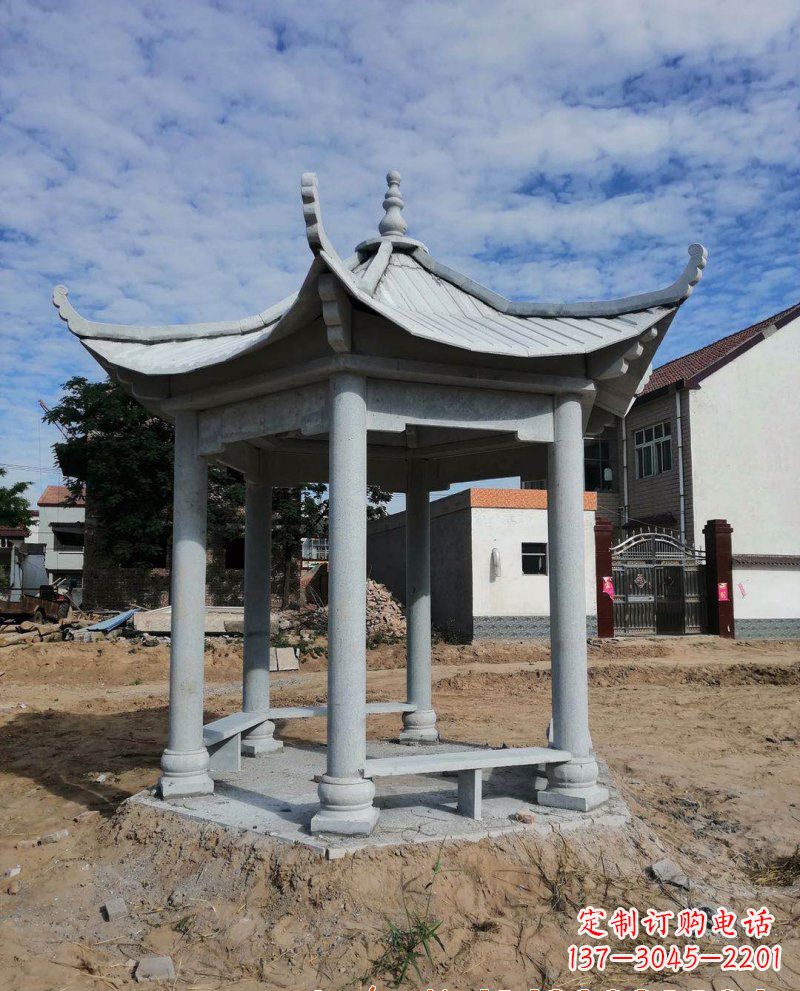 贵州典雅大理石凉亭雕塑