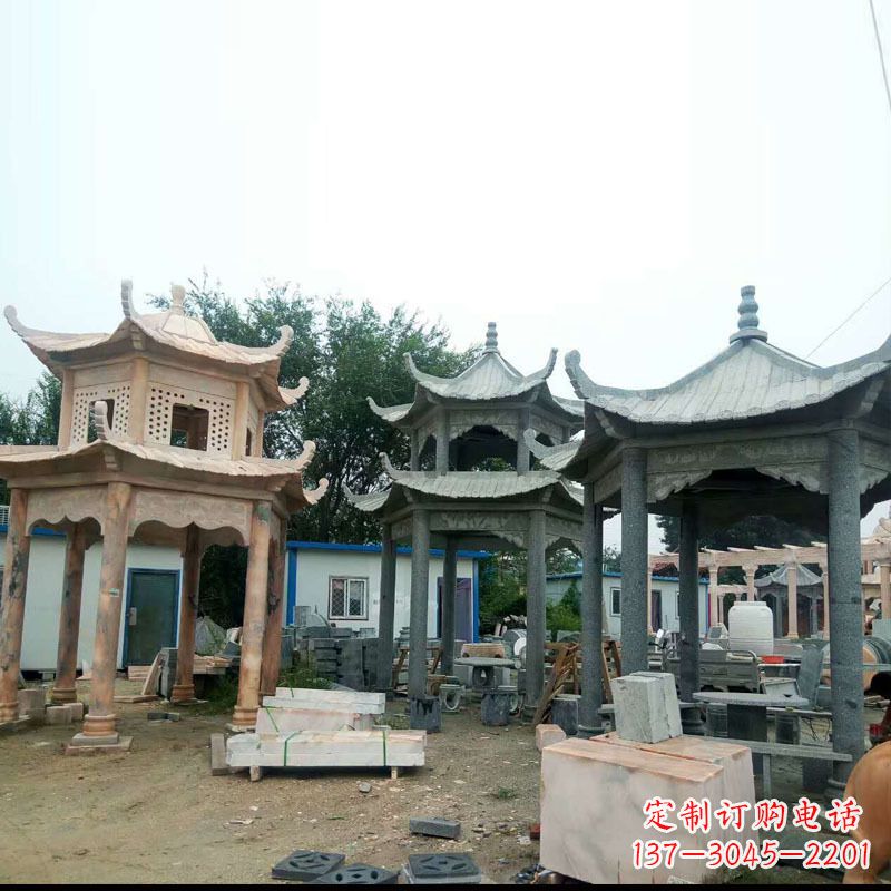 贵州精美大理石凉亭雕塑