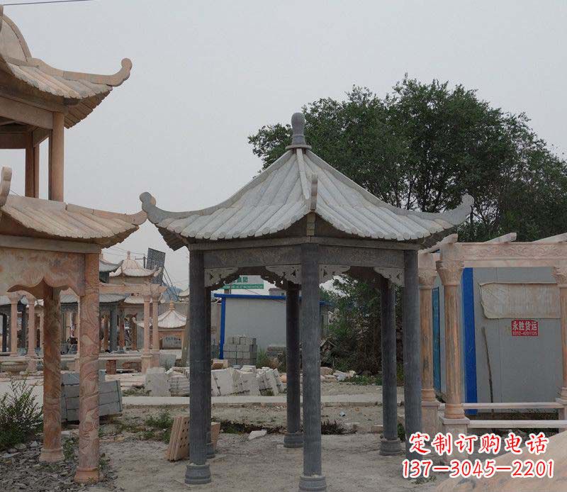 贵州大理石凉亭精美石雕