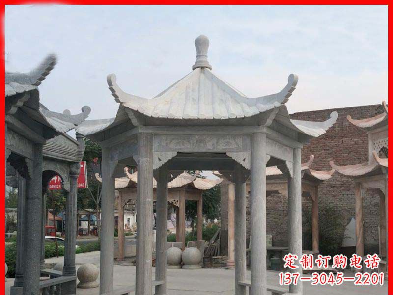 贵州大理石凉亭石雕