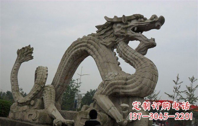 贵州大理石龙雕塑,象征着力量与尊贵