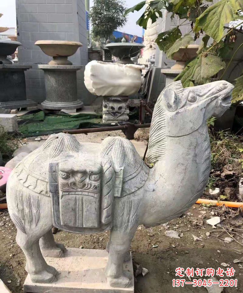 贵州精美大理石骆驼雕塑