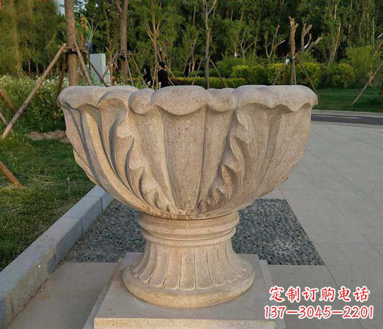 贵州大理石欧式花钵雕塑