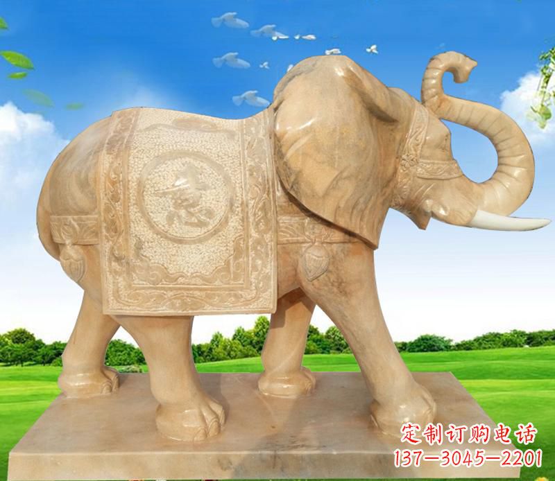 贵州大理石喷水大象雕塑