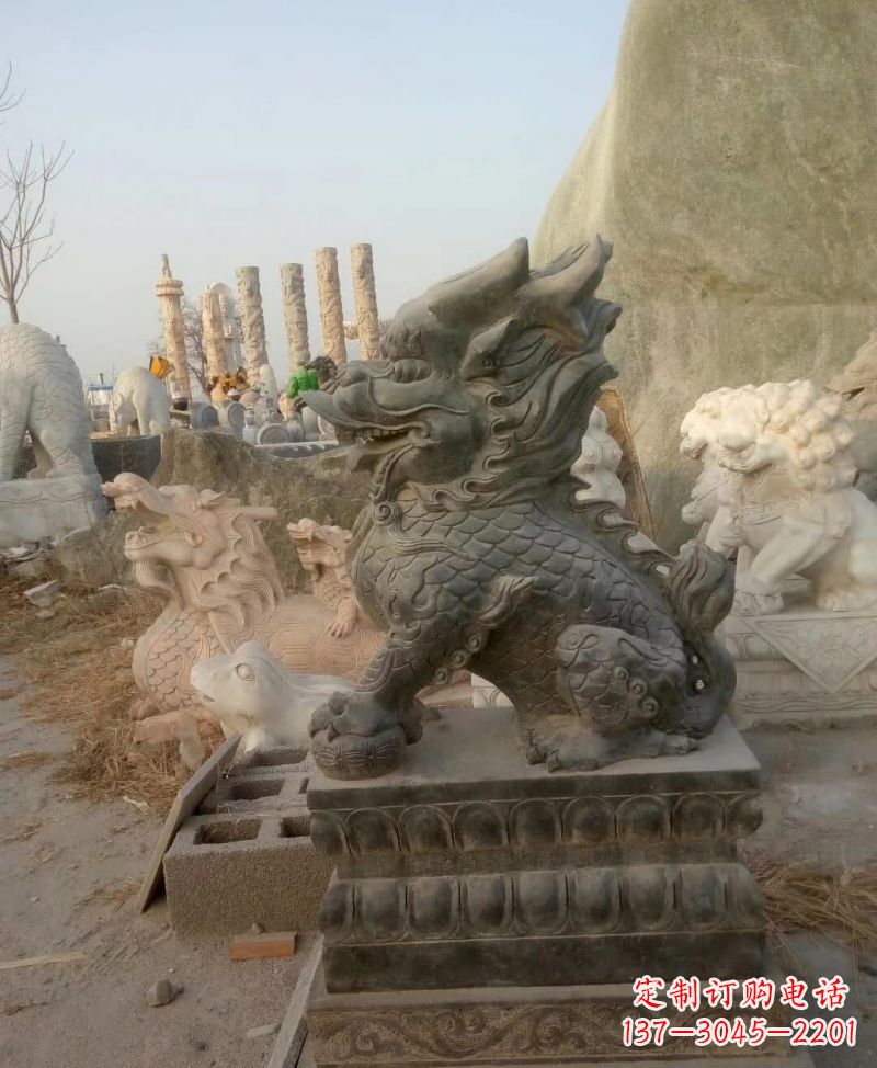 贵州新中式麒麟雕塑,精美细腻,艺术品级别