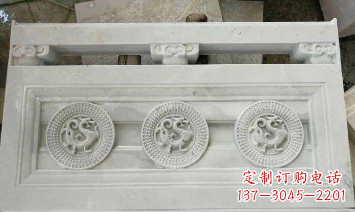贵州精美青龙石浮雕栏板雕塑