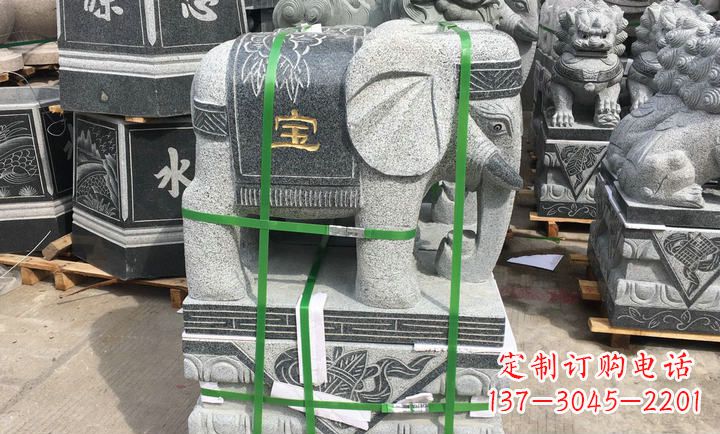 贵州大理石大象门口石雕
