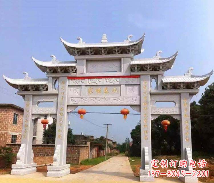 贵州大理石牌坊石雕