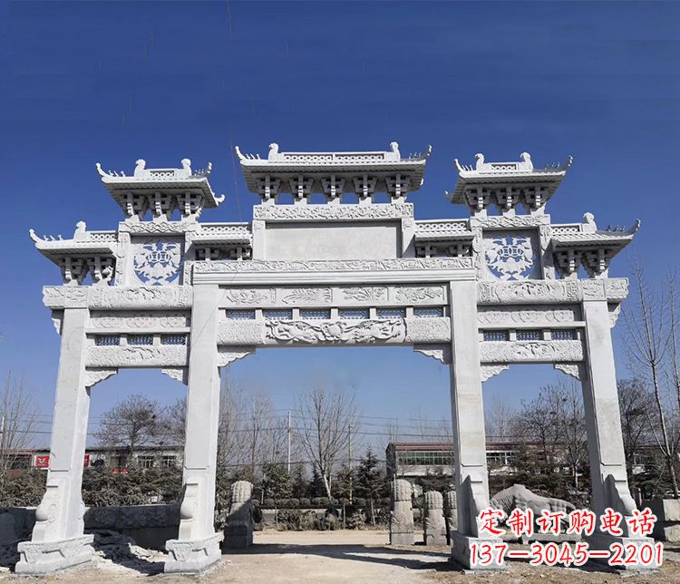 贵州特色大理石牌坊石雕