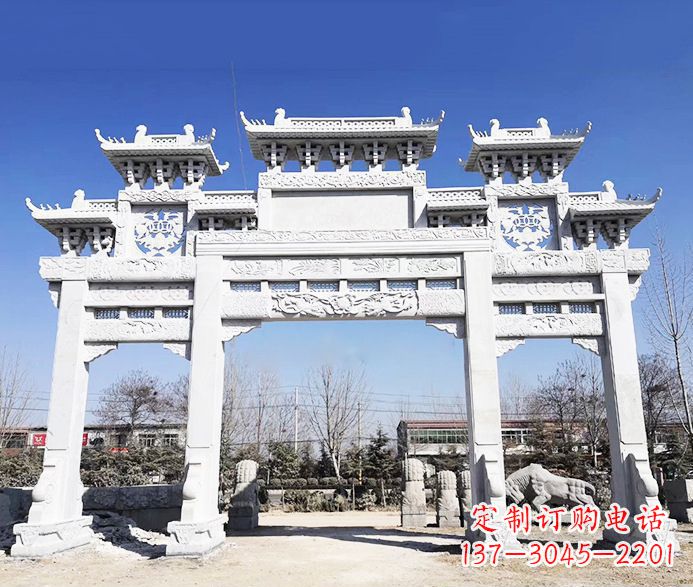 贵州大理石牌坊石雕定制