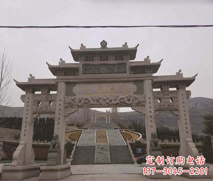 贵州大理石牌坊石雕,精美别致,艺术魅力无限
