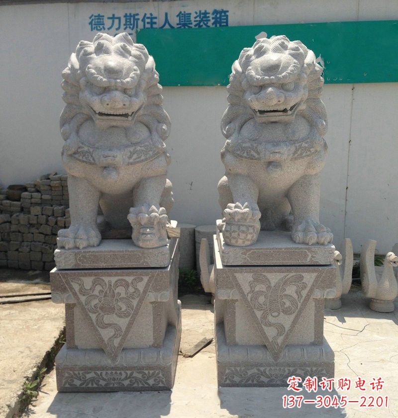 贵州精致大理石狮子雕塑