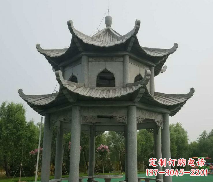 贵州精美大理石凉亭石雕