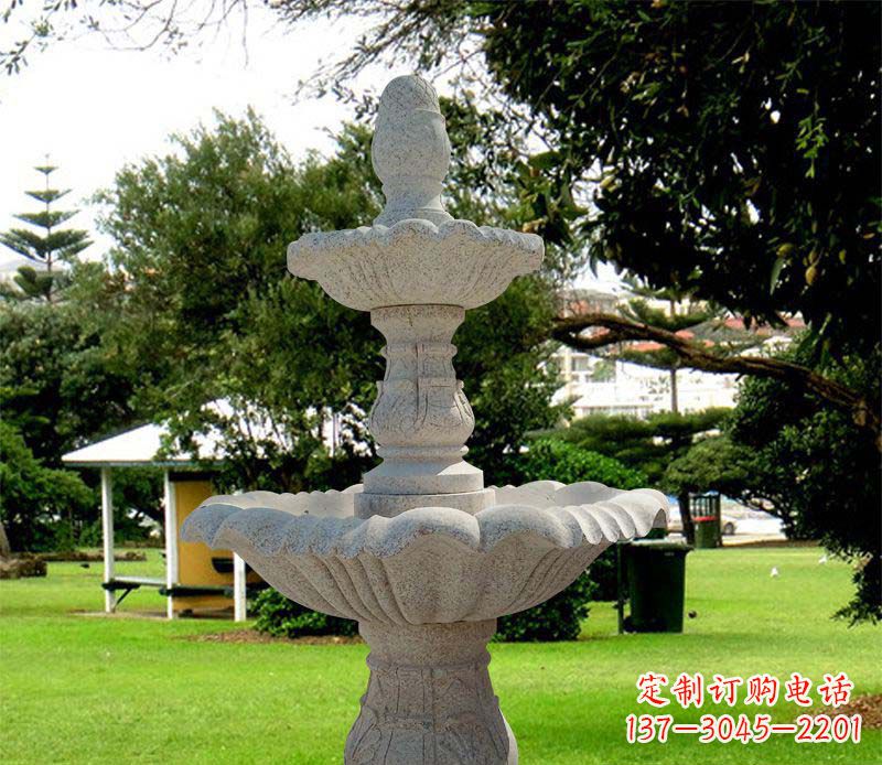 贵州大理石双层喷泉雕塑,精美绝伦