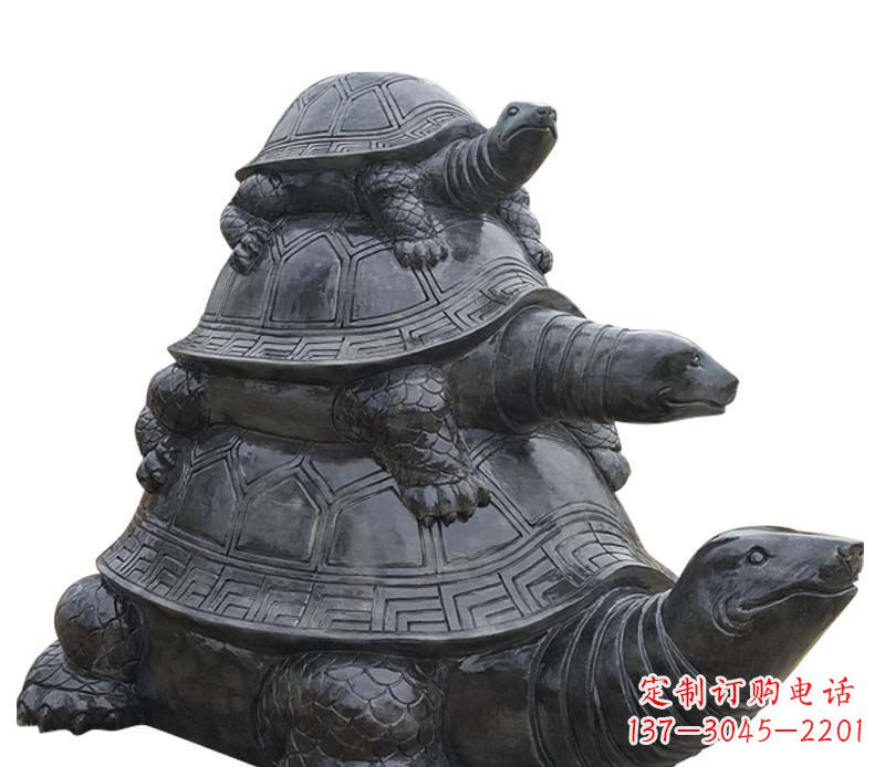 贵州高品质大理石乌龟母子石雕