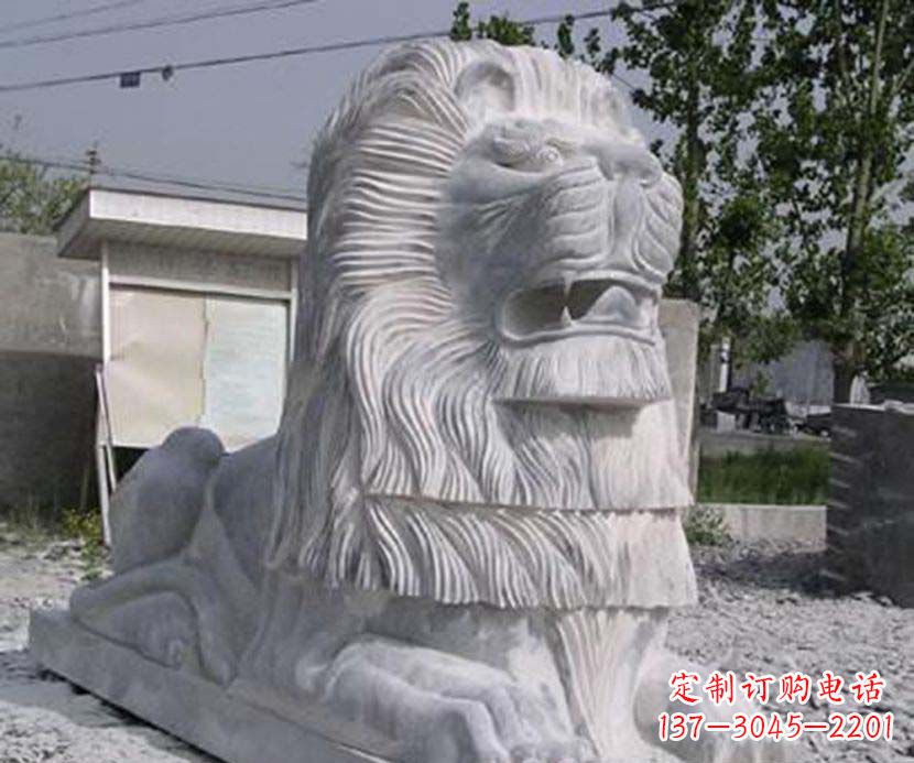 贵州大理石西洋狮子石雕塑