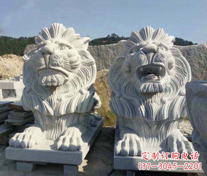 贵州大理石西洋欧式石狮子雕塑