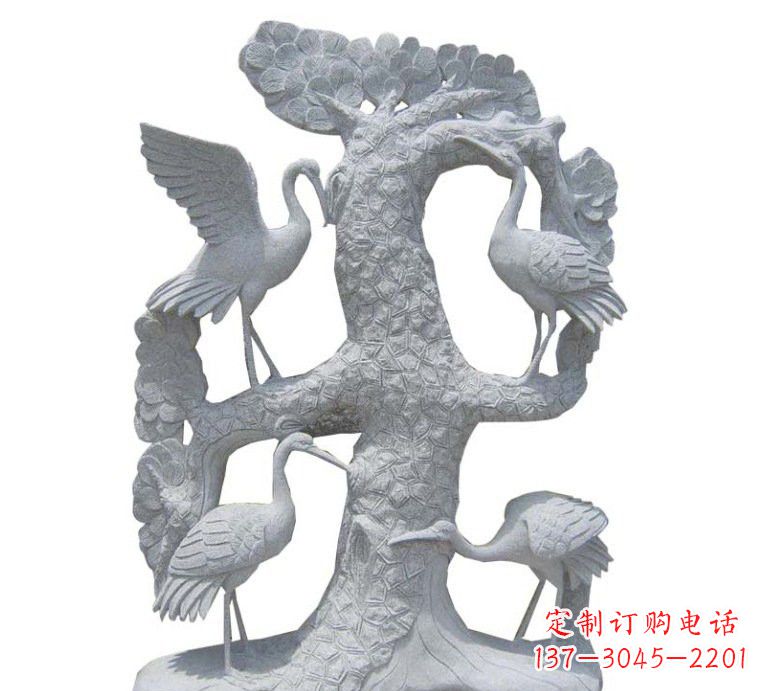 贵州精美大理石松树雕塑
