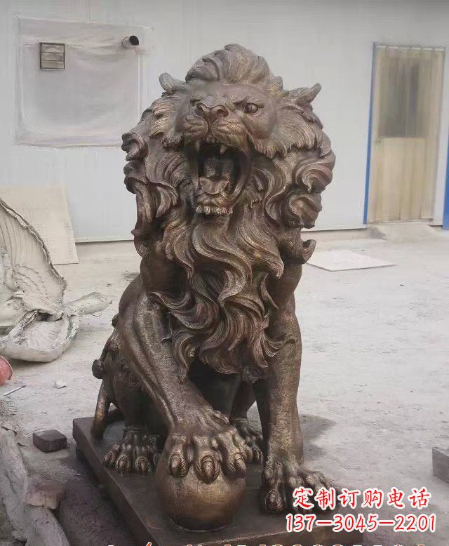 贵州大理石狮子雕塑,演绎优雅狮子魅力