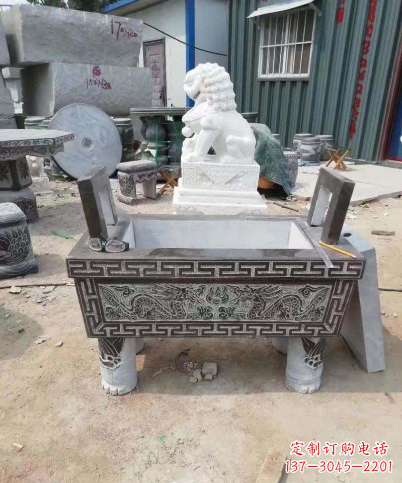 贵州精美大理石香炉雕塑