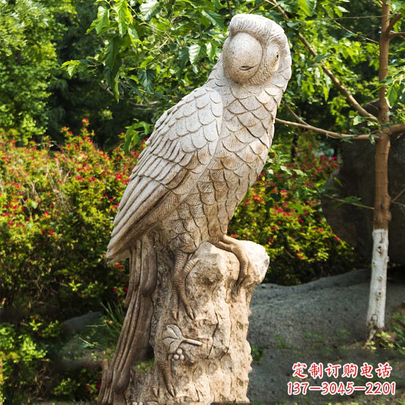 贵州大理石鹦鹉雕塑,完美点缀生活空间