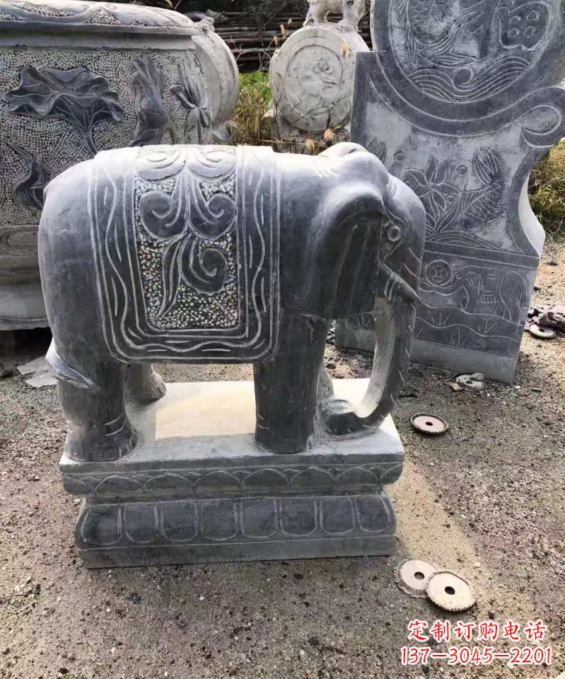 贵州大理石大象雕塑