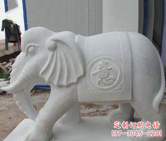贵州传承财富祝福,大理石招财大象雕塑
