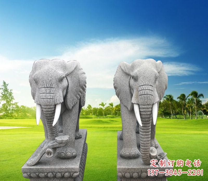 贵州精美大象雕塑,招财进宝