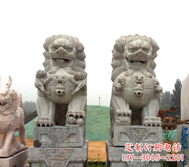 贵州传统大理石狮子雕塑