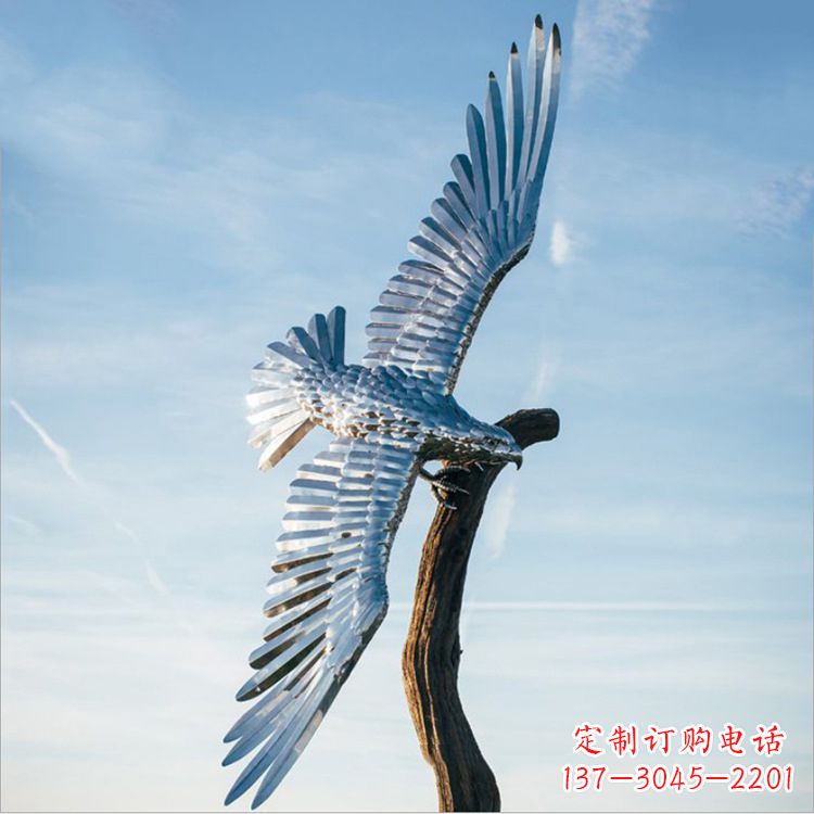 贵州大鹏展翅老鹰不锈钢雕塑