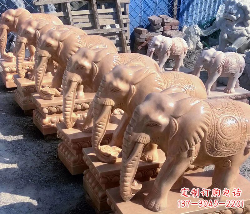 贵州大象喷水石雕