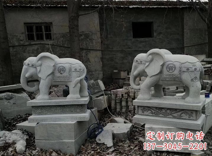 贵州大象石雕摆件