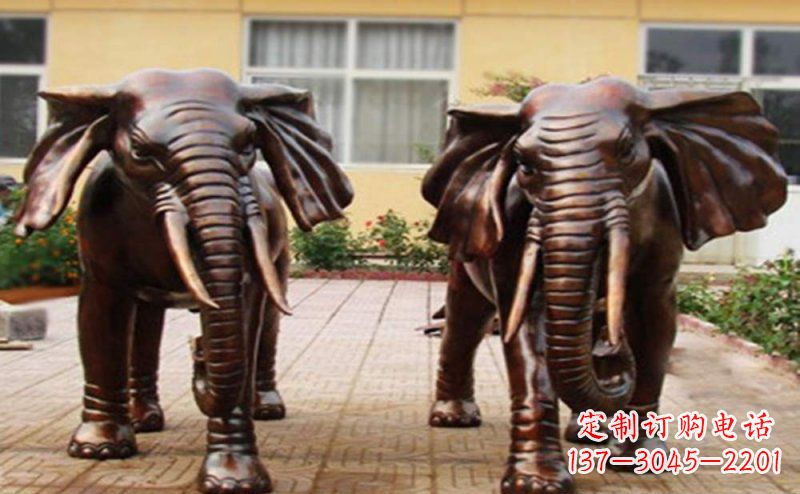 贵州大象铜雕艺术塑像