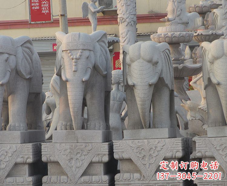 贵州大象石柱雕塑