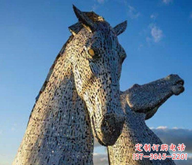 贵州大型不锈钢抽象马雕塑