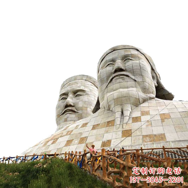贵州大型成吉思汗石雕头像景观雕塑