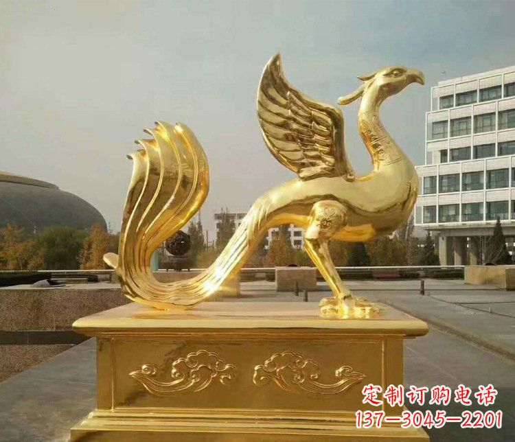贵州中领雕塑传承凤凰之美的大型铜雕塑