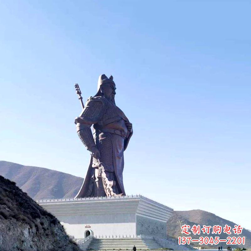 贵州大型关公铸铜雕塑-景区景点大型历史名人三国名将关羽雕像