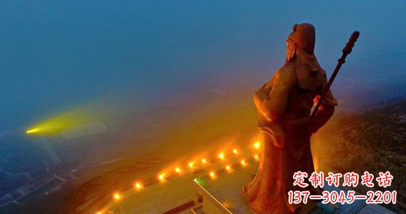 贵州精美关公雕塑 林景观玻璃钢雕塑