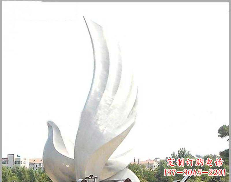 贵州大型不锈钢雕塑和平鸽护航