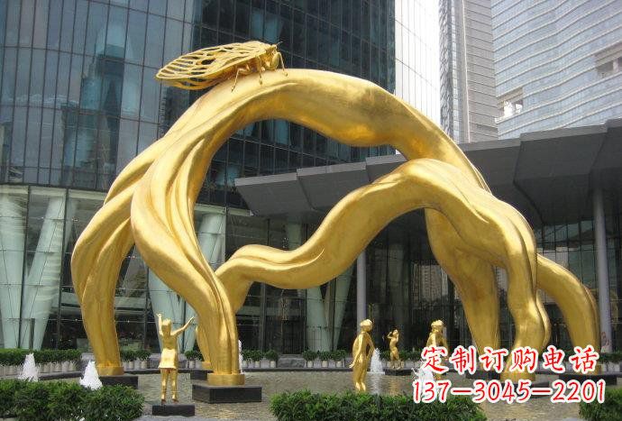 贵州大型树枝铜雕艺术景观